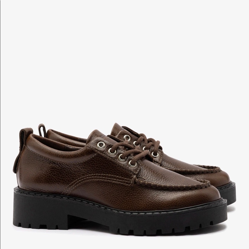 Larroude London Lace-up loafer Oxford chunky 7.5